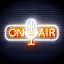 advpro-on-air-microphone-ultra-bright-led-neon-sign-fnu0388 - White & Orange