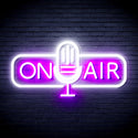 advpro-on-air-microphone-ultra-bright-led-neon-sign-fnu0388 - White & Purple