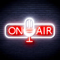 advpro-on-air-microphone-ultra-bright-led-neon-sign-fnu0388 - White & Red