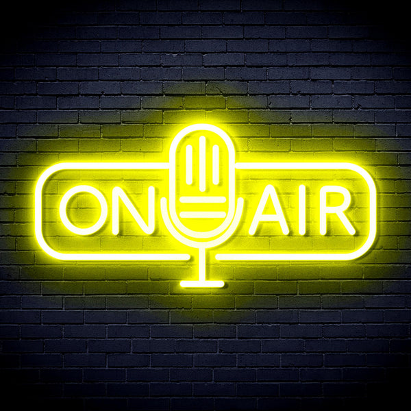 advpro-on-air-microphone-ultra-bright-led-neon-sign-fnu0388 - Yellow