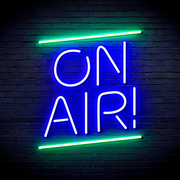 advpro-on-air-ultra-bright-led-neon-sign-fnu0389 - Green & Blue