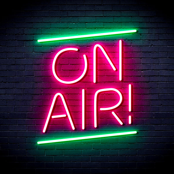 advpro-on-air-ultra-bright-led-neon-sign-fnu0389 - Green & Pink