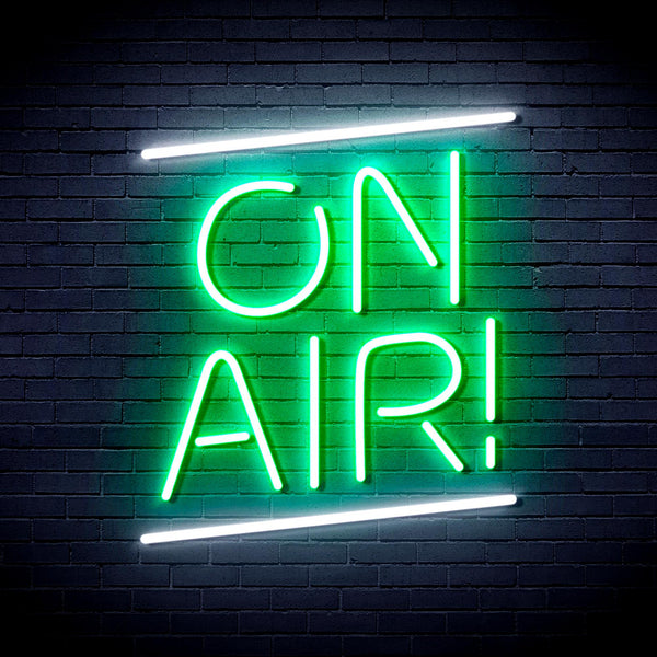 advpro-on-air-ultra-bright-led-neon-sign-fnu0389 - White & Green