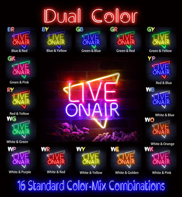 advpro-live-on-air-ultra-bright-led-neon-sign-fnu0390 - Dual-Color