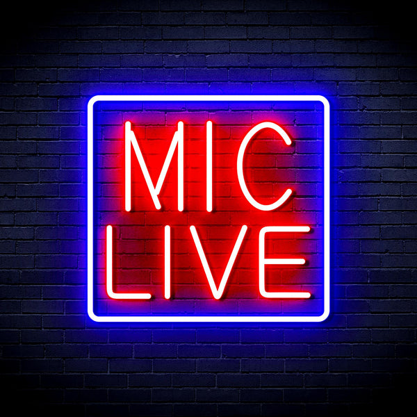 advpro-mic-live-ultra-bright-led-neon-sign-fnu0392 - Blue & Red