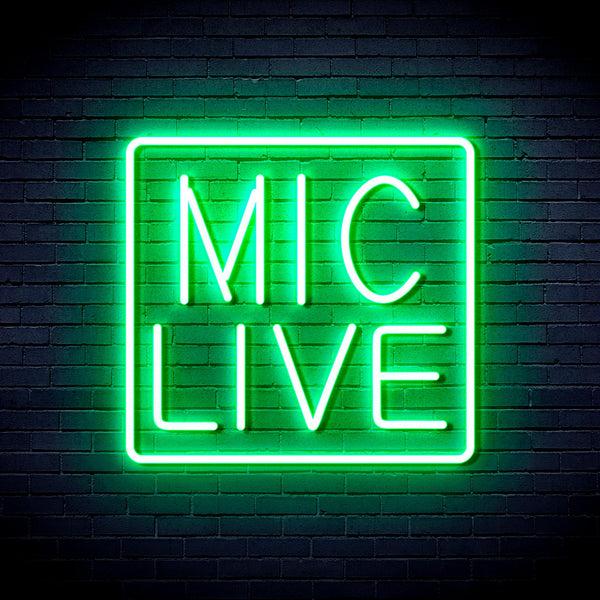 advpro-mic-live-ultra-bright-led-neon-sign-fnu0392 - Green