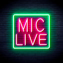 advpro-mic-live-ultra-bright-led-neon-sign-fnu0392 - Green & Pink