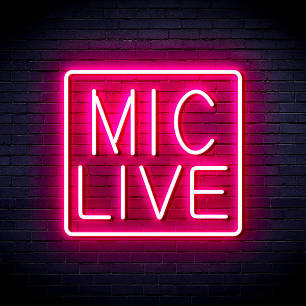advpro-mic-live-ultra-bright-led-neon-sign-fnu0392 - Pink