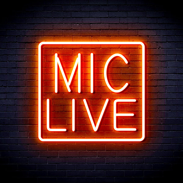 advpro-mic-live-ultra-bright-led-neon-sign-fnu0392 - Orange