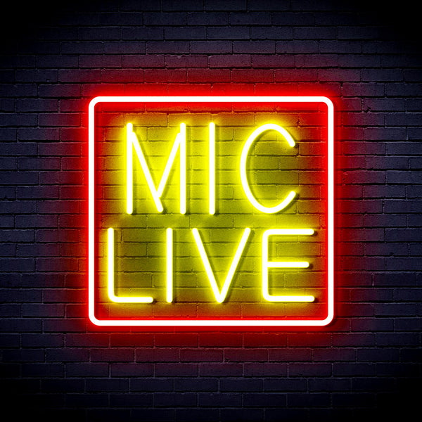 advpro-mic-live-ultra-bright-led-neon-sign-fnu0392 - Red & Yellow