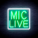 advpro-mic-live-ultra-bright-led-neon-sign-fnu0392 - White & Green