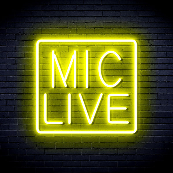 advpro-mic-live-ultra-bright-led-neon-sign-fnu0392 - Yellow