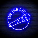 advpro-on-the-air-with-microphone-ultra-bright-led-neon-sign-fnu0393 - Blue