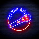 advpro-on-the-air-with-microphone-ultra-bright-led-neon-sign-fnu0393 - Blue & Red