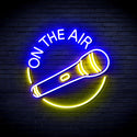 advpro-on-the-air-with-microphone-ultra-bright-led-neon-sign-fnu0393 - Blue & Yellow