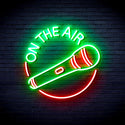 advpro-on-the-air-with-microphone-ultra-bright-led-neon-sign-fnu0393 - Green & Red