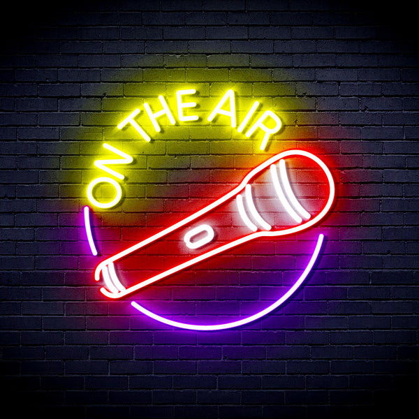 advpro-on-the-air-with-microphone-ultra-bright-led-neon-sign-fnu0393 - Multi-Color 5