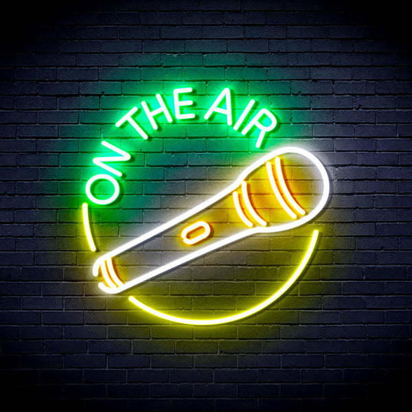 advpro-on-the-air-with-microphone-ultra-bright-led-neon-sign-fnu0393 - Multi-Color 8