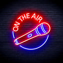 advpro-on-the-air-with-microphone-ultra-bright-led-neon-sign-fnu0393 - Red & Blue