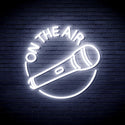advpro-on-the-air-with-microphone-ultra-bright-led-neon-sign-fnu0393 - White
