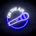 advpro-on-the-air-with-microphone-ultra-bright-led-neon-sign-fnu0393 - White & Blue