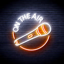 advpro-on-the-air-with-microphone-ultra-bright-led-neon-sign-fnu0393 - White & Orange