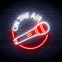 advpro-on-the-air-with-microphone-ultra-bright-led-neon-sign-fnu0393 - White & Red