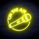 advpro-on-the-air-with-microphone-ultra-bright-led-neon-sign-fnu0393 - Yellow