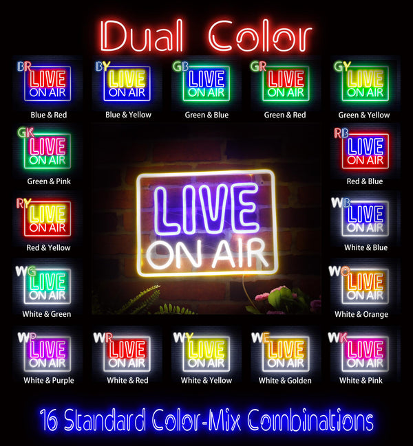 advpro-live-on-air-ultra-bright-led-neon-sign-fnu0394 - Dual-Color