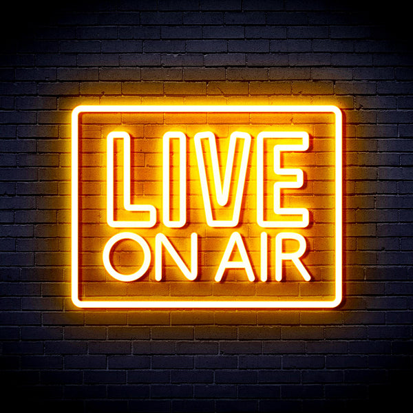 advpro-live-on-air-ultra-bright-led-neon-sign-fnu0394 - Golden Yellow