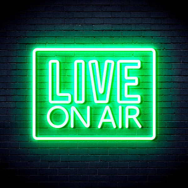 advpro-live-on-air-ultra-bright-led-neon-sign-fnu0394 - Green