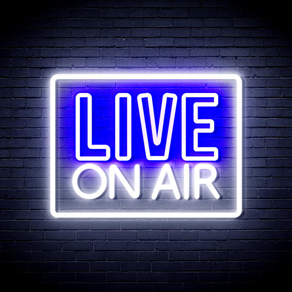 advpro-live-on-air-ultra-bright-led-neon-sign-fnu0394 - White & Blue