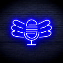 advpro-microphone-with-wings-ultra-bright-led-neon-sign-fnu0395 - Blue