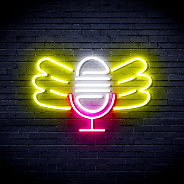 advpro-microphone-with-wings-ultra-bright-led-neon-sign-fnu0395 - Multi-Color 2