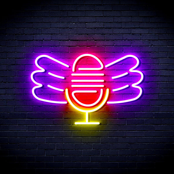 advpro-microphone-with-wings-ultra-bright-led-neon-sign-fnu0395 - Multi-Color 3