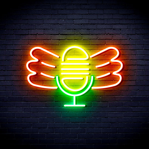 advpro-microphone-with-wings-ultra-bright-led-neon-sign-fnu0395 - Multi-Color 7