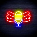 Microphone with Wings Ultra-Bright LED Neon Sign fnu0395