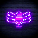 advpro-microphone-with-wings-ultra-bright-led-neon-sign-fnu0395 - Purple