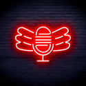 advpro-microphone-with-wings-ultra-bright-led-neon-sign-fnu0395 - Red