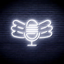 advpro-microphone-with-wings-ultra-bright-led-neon-sign-fnu0395 - White