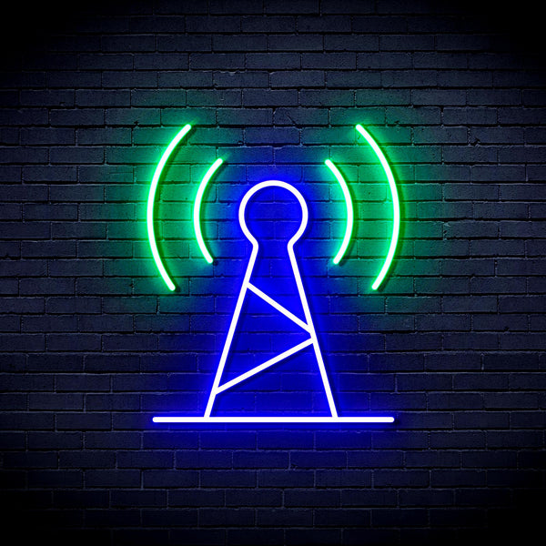 advpro-antenna-ultra-bright-led-neon-sign-fnu0396 - Green & Blue