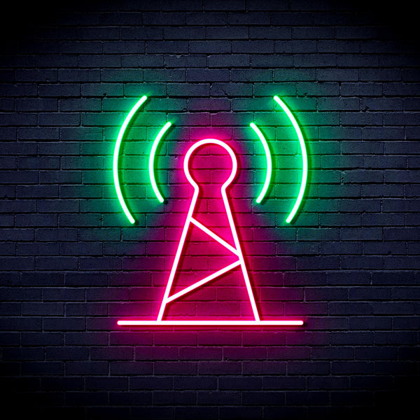 advpro-antenna-ultra-bright-led-neon-sign-fnu0396 - Green & Pink