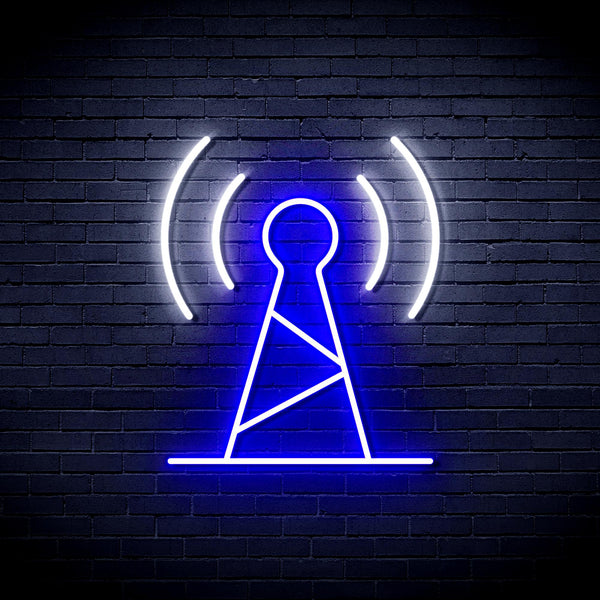 advpro-antenna-ultra-bright-led-neon-sign-fnu0396 - White & Blue
