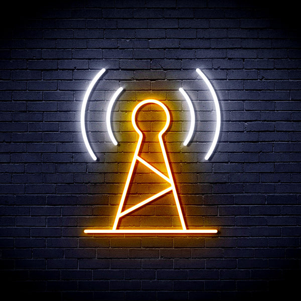 advpro-antenna-ultra-bright-led-neon-sign-fnu0396 - White & Golden Yellow