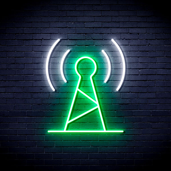 advpro-antenna-ultra-bright-led-neon-sign-fnu0396 - White & Green