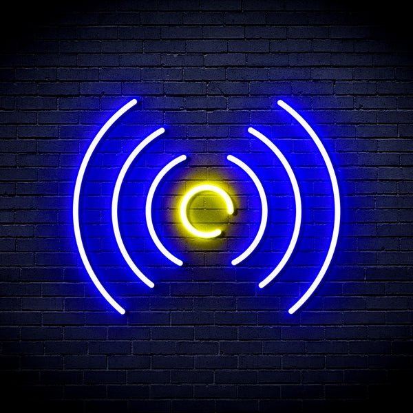 advpro-radio-wave-ultra-bright-led-neon-sign-fnu0397 - Blue & Yellow