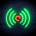 advpro-radio-wave-ultra-bright-led-neon-sign-fnu0397 - Green & Red
