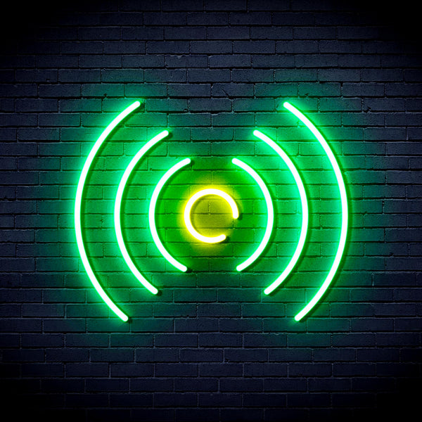 advpro-radio-wave-ultra-bright-led-neon-sign-fnu0397 - Green & Yellow