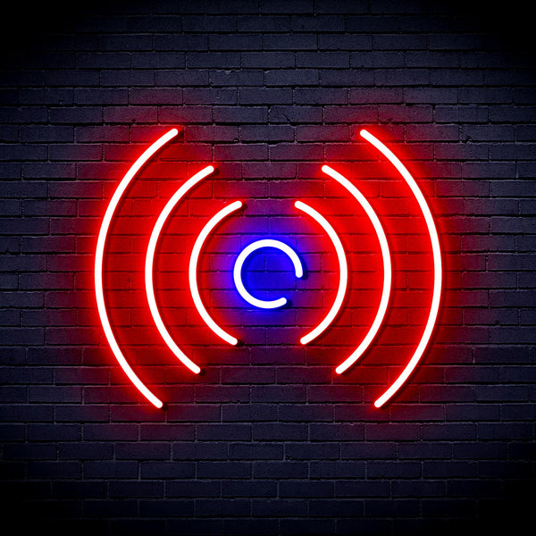 advpro-radio-wave-ultra-bright-led-neon-sign-fnu0397 - Red & Blue