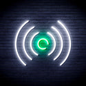 advpro-radio-wave-ultra-bright-led-neon-sign-fnu0397 - White & Green